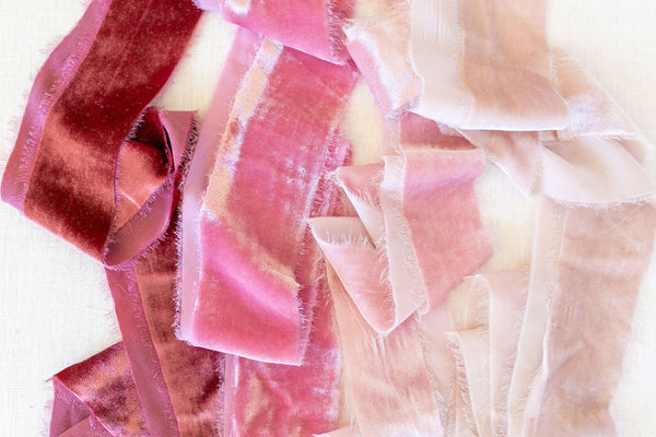Rosey Velvet Silk Ribbon