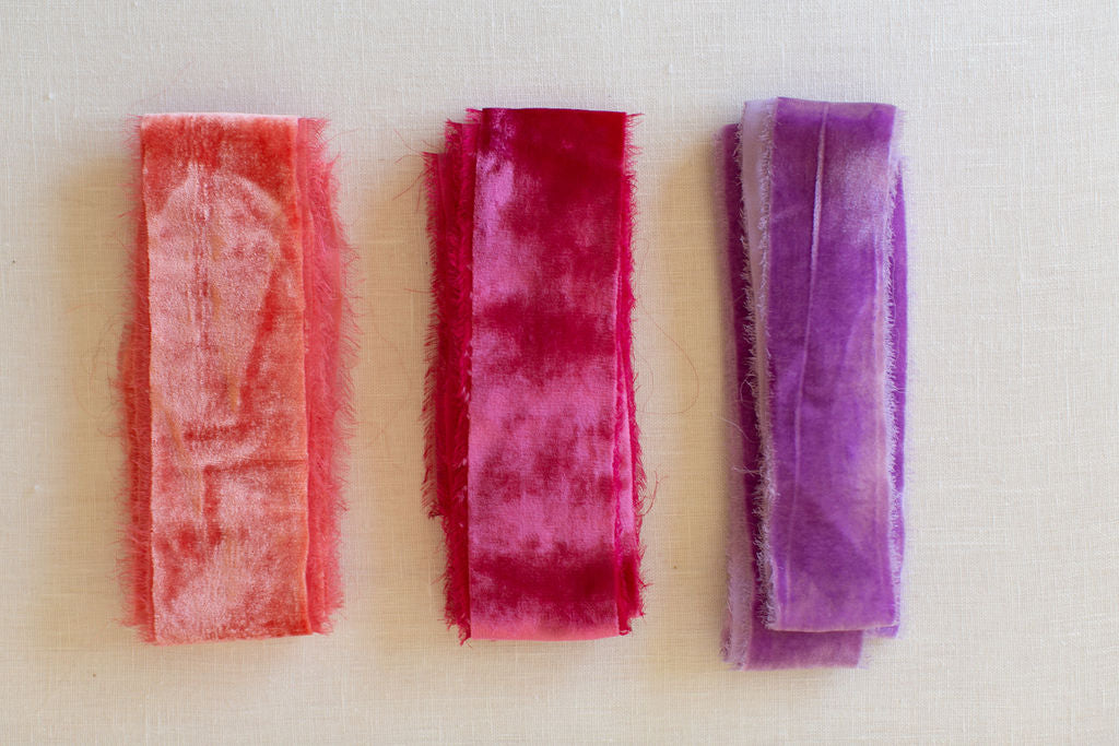 Raspberry sorbet silk velvet ribbon – Wisteria and Vine